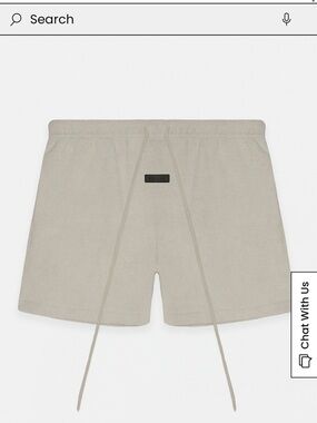 Fear of God ESSENTIALS Women's Seal Reverse Fleece Running Shorts Small